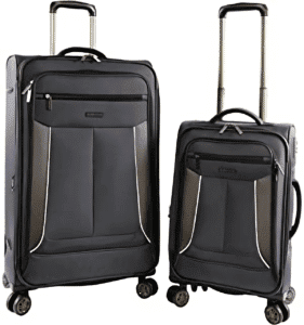 Perry Ellis Luggage Viceroy 2 Piece Set Expandable Suitcase with Spinner Wheels, Navy, One Size