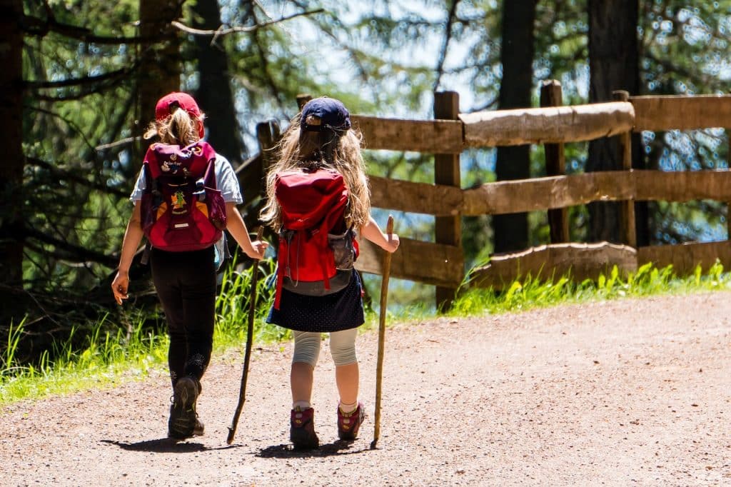 children, girl, hike