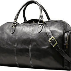 Floto Italian Leather Travel Bag Weekender Venezia Side Pocket Duffle