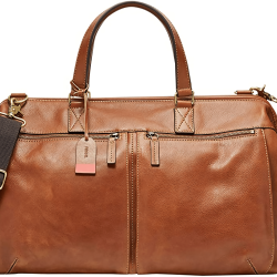 Fossil Men's Leather Duffel Travel Bag Duffle